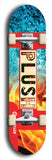 Skateboard deck: Limited edition, North American maple skateboard deck designed by underground artist BellyRash - available widths 7.5 to 8.5 inches in both mellow concave and steep concave shapes. Artwork: PLUSH logo brand popsicle-shaped deck