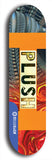 Skateboard deck: Limited edition, North American maple skateboard deck designed by underground artist BellyRash - available widths 7.5 to 8.5 inches in both mellow concave and steep concave shapes. Artwork: PLUSH logo brand popsicle-shaped deck