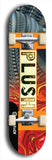 Skateboard deck: Limited edition, North American maple skateboard deck designed by underground artist BellyRash - available widths 7.5 to 8.5 inches in both mellow concave and steep concave shapes. Artwork: PLUSH logo brand popsicle-shaped deck