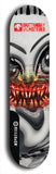 Skateboard deck: Limited edition, North American maple skateboard deck designed by underground artist BellyRash -- available in widths 7.5 to 8.5 inches in both mellow concave and steep concave shapes. Artwork: BUTTUGLY MONSTERS brand popsicle-shaped skateboard deck with monster in background. 