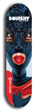 Skateboard deck: Limited edition, North American maple skateboard deck designed by underground artist BellyRash - available widths 7.5 to 8.5 inches in both mellow concave and steep concave shapes. Artwork: SQUISHY logo brand popsicle-shaped deck