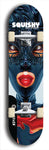 Skateboard deck: Limited edition, North American maple skateboard deck designed by underground artist BellyRash - available widths 7.5 to 8.5 inches in both mellow concave and steep concave shapes. Artwork: SQUISHY logo brand popsicle-shaped deck