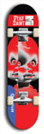 Skateboard deck: Limited edition, North American maple skateboard deck designed by underground artist BellyRash - available widths 7.5 to 8.5 inches in both mellow concave and steep concave shapes. Artwork: DEAD SAINT logo brand popsicle-shaped deck 