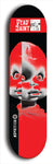 Skateboard deck: Limited edition, North American maple skateboard deck designed by underground artist BellyRash - available widths 7.5 to 8.5 inches in both mellow concave and steep concave shapes. Artwork: DEAD SAINT logo brand popsicle-shaped deck 