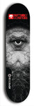 Skateboard deck: Limited edition, North American maple skateboard deck designed by underground artist BellyRash -- available in widths 7.5 to 8.5 inches in both mellow concave and steep concave shapes. Artwork: BUTTUGLY MONSTERS brand popsicle-shaped skateboard deck with monster in background. 