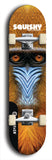 Skateboard deck: Limited edition, North American maple skateboard deck designed by underground artist BellyRash - available widths 7.5 to 8.5 inches in both mellow concave and steep concave shapes. Artwork: SQUISHY logo brand popsicle-shaped deck