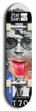 Skateboard deck: Limited edition, North American maple skateboard deck designed by underground artist BellyRash - available widths 7.5 to 8.5 inches in both mellow concave and steep concave shapes. Artwork: DEAD SAINT logo brand popsicle-shaped deck 