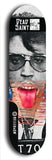 Skateboard deck: Limited edition, North American maple skateboard deck designed by underground artist BellyRash - available widths 7.5 to 8.5 inches in both mellow concave and steep concave shapes. Artwork: DEAD SAINT logo brand popsicle-shaped deck 