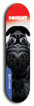 Skateboard deck: Limited edition, North American maple skateboard deck designed by underground artist BellyRash - available widths 7.5 to 8.5 inches in both mellow concave and steep concave shapes. Artwork: SQUISHY logo brand popsicle-shaped deck