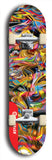 Skateboard deck: Limited edition, North American maple skateboard deck designed by underground artist BellyRash - available widths 7.5 to 8.5 inches in both mellow concave and steep concave shapes. Artwork: ABEX LIQUID brand popsicle-shaped with a multi-colored swirling patterned background