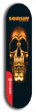 Skateboard deck: Limited edition, North American maple skateboard deck designed by underground artist BellyRash - available widths 7.5 to 8.5 inches in both mellow concave and steep concave shapes. Artwork: SQUISHY logo brand popsicle-shaped deck