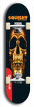 Skateboard deck: Limited edition, North American maple skateboard deck designed by underground artist BellyRash - available widths 7.5 to 8.5 inches in both mellow concave and steep concave shapes. Artwork: SQUISHY logo brand popsicle-shaped deck