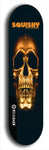 Skateboard deck: Limited edition, North American maple skateboard deck designed by underground artist BellyRash - available widths 7.5 to 8.5 inches in both mellow concave and steep concave shapes. Artwork: SQUISHY logo brand popsicle-shaped deck