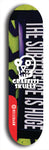 Skateboard deck: Limited edition, North American maple skateboard deck designed by underground artist BellyRash - available widths 7.5 to 8.5 inches in both mellow concave and steep concave shapes. Artwork: GRAFFITI SKULLZ logo brand popsicle-shaped deck with graffiti or street art background