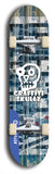 Skateboard deck: Limited edition, North American maple skateboard deck designed by underground artist BellyRash - available widths 7.5 to 8.5 inches in both mellow concave and steep concave shapes. Artwork: GRAFFITI SKULLZ logo brand popsicle-shaped deck with graffiti or street art background