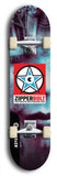 Skateboard deck: Limited edition, North American maple skateboard deck designed by underground artist BellyRash - available widths 7.5 to 8.5 inches in both mellow concave and steep concave shapes. Artwork: ZIPPERBOLT logo brand popsicle-shaped deck