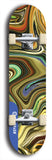 Skateboard deck: Limited edition, North American maple skateboard deck designed by underground artist BellyRash - available widths 7.5 to 8.5 inches in both mellow concave and steep concave shapes. Artwork: ABEX LIQUID brand popsicle-shaped with a multi-colored swirling patterned background