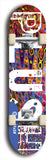 Skateboard deck: Limited edition, North American maple skateboard deck designed by underground artist BellyRash - available widths 7.5 to 8.5 inches in both mellow concave and steep concave shapes. Artwork: PLUSH logo brand popsicle-shaped deck