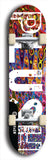 Skateboard deck: Limited edition, North American maple skateboard deck designed by underground artist BellyRash - available widths 7.5 to 8.5 inches in both mellow concave and steep concave shapes. Artwork: PLUSH logo brand popsicle-shaped deck