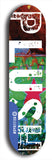 Skateboard deck: Limited edition, North American maple skateboard deck designed by underground artist BellyRash - available widths 7.5 to 8.5 inches in both mellow concave and steep concave shapes. Artwork: PLUSH logo brand popsicle-shaped deck