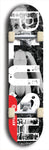 Skateboard deck: Limited edition, North American maple skateboard deck designed by underground artist BellyRash - available widths 7.5 to 8.5 inches in both mellow concave and steep concave shapes. Artwork: PLUSH logo brand popsicle-shaped deck