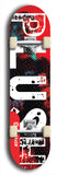 Skateboard deck: Limited edition, North American maple skateboard deck designed by underground artist BellyRash - available widths 7.5 to 8.5 inches in both mellow concave and steep concave shapes. Artwork: PLUSH logo brand popsicle-shaped deck