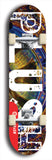 Skateboard deck: Limited edition, North American maple skateboard deck designed by underground artist BellyRash - available widths 7.5 to 8.5 inches in both mellow concave and steep concave shapes. Artwork: PLUSH logo brand popsicle-shaped deck