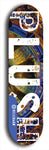 Skateboard deck: Limited edition, North American maple skateboard deck designed by underground artist BellyRash - available widths 7.5 to 8.5 inches in both mellow concave and steep concave shapes. Artwork: PLUSH logo brand popsicle-shaped deck