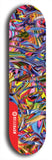 Skateboard deck: Limited edition, North American maple skateboard deck designed by underground artist BellyRash - available widths 7.5 to 8.5 inches in both mellow concave and steep concave shapes. Artwork: ABEX LIQUID brand popsicle-shaped with a multi-colored swirling patterned background