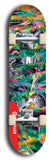 Skateboard deck: Limited edition, North American maple skateboard deck designed by underground artist BellyRash - available widths 7.5 to 8.5 inches in both mellow concave and steep concave shapes. Artwork: ABEX LIQUID brand popsicle-shaped with a multi-colored swirling patterned background