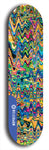 Skateboard deck: Limited edition, North American maple skateboard deck designed by underground artist BellyRash - available widths 7.5 to 8.5 inches in both mellow concave and steep concave shapes. Artwork: ABEX LIQUID brand popsicle-shaped with a multi-colored swirling patterned background