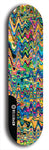 Skateboard deck: Limited edition, North American maple skateboard deck designed by underground artist BellyRash - available widths 7.5 to 8.5 inches in both mellow concave and steep concave shapes. Artwork: ABEX LIQUID brand popsicle-shaped with a multi-colored swirling patterned background