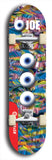 Skateboard deck: Limited edition, North American maple skateboard deck designed by underground artist BellyRash - available widths 7.5 to 8.5 inches in both mellow concave and steep concave shapes. Artwork: EYEBALL JOE logo brand popsicle-shaped deck 