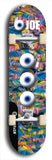 Skateboard deck: Limited edition, North American maple skateboard deck designed by underground artist BellyRash - available widths 7.5 to 8.5 inches in both mellow concave and steep concave shapes. Artwork: EYEBALL JOE logo brand popsicle-shaped deck 