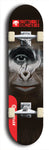 Skateboard deck: Limited edition, North American maple skateboard deck designed by underground artist BellyRash -- available in widths 7.5 to 8.5 inches in both mellow concave and steep concave shapes. Artwork: BUTTUGLY MONSTERS brand popsicle-shaped skateboard deck with monster in background. 