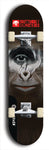 Skateboard deck: Limited edition, North American maple skateboard deck designed by underground artist BellyRash -- available in widths 7.5 to 8.5 inches in both mellow concave and steep concave shapes. Artwork: BUTTUGLY MONSTERS brand popsicle-shaped skateboard deck with monster in background. 