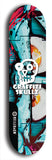 Skateboard deck: Limited edition, North American maple skateboard deck designed by underground artist BellyRash - available widths 7.5 to 8.5 inches in both mellow concave and steep concave shapes. Artwork: GRAFFITI SKULLZ logo brand popsicle-shaped deck with graffiti or street art background