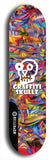 Skateboard deck: Limited edition, North American maple skateboard deck designed by underground artist BellyRash - available widths 7.5 to 8.5 inches in both mellow concave and steep concave shapes. Artwork: GRAFFITI SKULLZ logo brand popsicle-shaped deck with graffiti or street art background