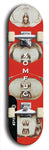 Skateboard deck: Limited edition, North American maple skateboard deck designed by underground artist BellyRash - available widths 7.5 to 8.5 inches in both mellow concave and steep concave shapes. Artwork: XOMFUG logo brand popsicle-shaped deck