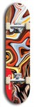 Skateboard deck: Limited edition, North American maple skateboard deck designed by underground artist BellyRash - available widths 7.5 to 8.5 inches in both mellow concave and steep concave shapes. Artwork: ABEX LIQUID brand popsicle-shaped with a multi-colored swirling patterned background