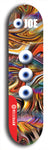 Skateboard deck: Limited edition, North American maple skateboard deck designed by underground artist BellyRash - available widths 7.5 to 8.5 inches in both mellow concave and steep concave shapes. Artwork: EYEBALL JOE logo brand popsicle-shaped deck 