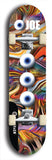 Skateboard deck: Limited edition, North American maple skateboard deck designed by underground artist BellyRash - available widths 7.5 to 8.5 inches in both mellow concave and steep concave shapes. Artwork: EYEBALL JOE logo brand popsicle-shaped deck 