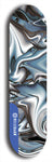 Skateboard deck: Limited edition, North American maple skateboard deck designed by underground artist BellyRash - available widths 7.5 to 8.5 inches in both mellow concave and steep concave shapes. Artwork: ABEX LIQUID brand popsicle-shaped with a multi-colored swirling patterned background