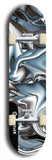 Skateboard deck: Limited edition, North American maple skateboard deck designed by underground artist BellyRash - available widths 7.5 to 8.5 inches in both mellow concave and steep concave shapes. Artwork: ABEX LIQUID brand popsicle-shaped with a multi-colored swirling patterned background