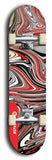 Skateboard deck: Limited edition, North American maple skateboard deck designed by underground artist BellyRash - available widths 7.5 to 8.5 inches in both mellow concave and steep concave shapes. Artwork: ABEX LIQUID brand popsicle-shaped with a multi-colored swirling patterned background