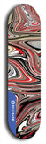 Skateboard deck: Limited edition, North American maple skateboard deck designed by underground artist BellyRash - available widths 7.5 to 8.5 inches in both mellow concave and steep concave shapes. Artwork: ABEX LIQUID brand popsicle-shaped with a multi-colored swirling patterned background