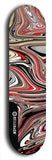 Skateboard deck: Limited edition, North American maple skateboard deck designed by underground artist BellyRash - available widths 7.5 to 8.5 inches in both mellow concave and steep concave shapes. Artwork: ABEX LIQUID brand popsicle-shaped with a multi-colored swirling patterned background