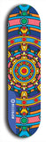 Skateboard deck: Limited edition, North American maple skateboard deck designed by underground artist BellyRash - available widths 7.5 to 8.5 inches in both mellow concave and steep concave shapes. Artwork: DHARMAMECHANIC logo brand popsicle-shaped deck 