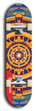 Skateboard deck: Limited edition, North American maple skateboard deck designed by underground artist BellyRash - available widths 7.5 to 8.5 inches in both mellow concave and steep concave shapes. Artwork: DHARMAMECHANIC logo brand popsicle-shaped deck 