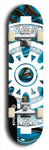 Skateboard deck: Limited edition, North American maple skateboard deck designed by underground artist BellyRash - available widths 7.5 to 8.5 inches in both mellow concave and steep concave shapes. Artwork: DHARMAMECHANIC logo brand popsicle-shaped deck 